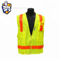 100%polyester mesh reflective safety vest,ANSI /ISEA 2015 Class 2 standard, Six pockets,Zip Fasten,Brand logo can be customized